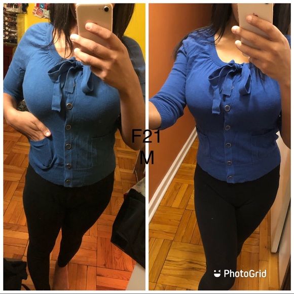 Forever 21 Sweaters - Forever 21 blue cardigan medium